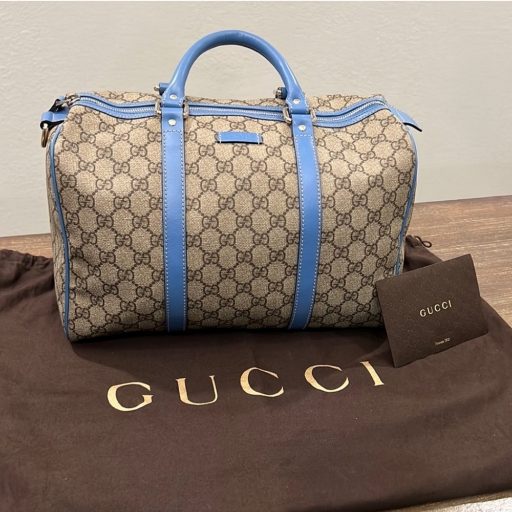 EUC Joy Boston Bag GG Coated Canvas Medium